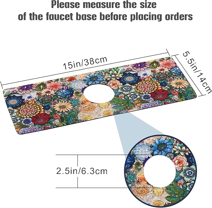 Sinkmat Absorbing Mat, 2 Pack Drying Mat Around Sink Splash Guard Behind Faucet - Image 4