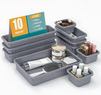 10 PCS Drawer Organizer Set, 4 Size Makeup Drawer Divider Organizer by StoreHappily