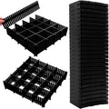 45 Pack Drawer Dividers, Plastic Adjustable Drawer Storage Organizer by Ptanok