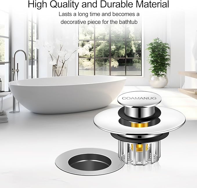 Bathtub Stopper | Shower Drain Hair Catcher, Pop-up Tub Stopper - Image 5