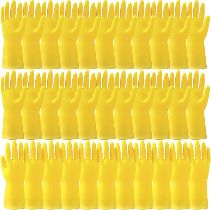 36 Pairs Rubber Dishwashing Gloves, Reusable Household Cleaning Gloves by Unknown