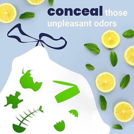 happimess 13.2 Gallon Drawstring Trash Bags, Lemon Scent, Heavy Duty MDPE Liners - Image 5