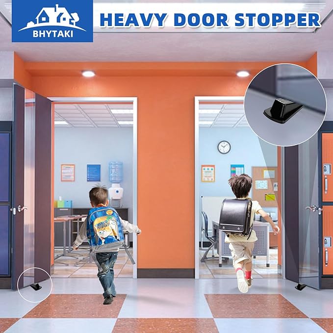 Door Stoppers for Bottom of Door on Floor, Premium Rubber Stoppers Wedge - Image 8