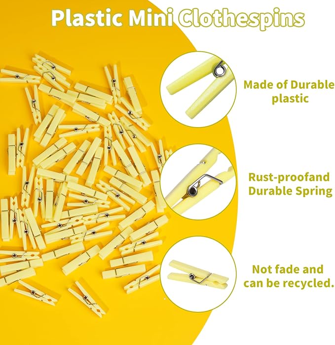 60PCS Baby Shower Clothespin Games Mini Clothes Pins 1.4 inch - Image 2