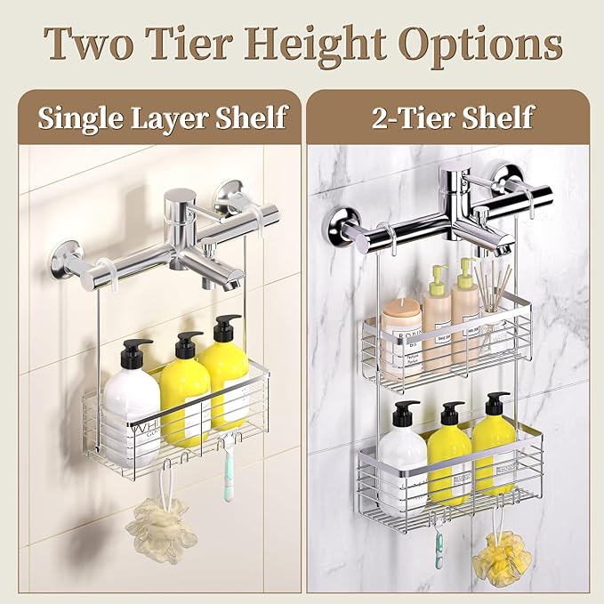 DELLAN Hanging Shower Organizer, Shower Rack - Image 6