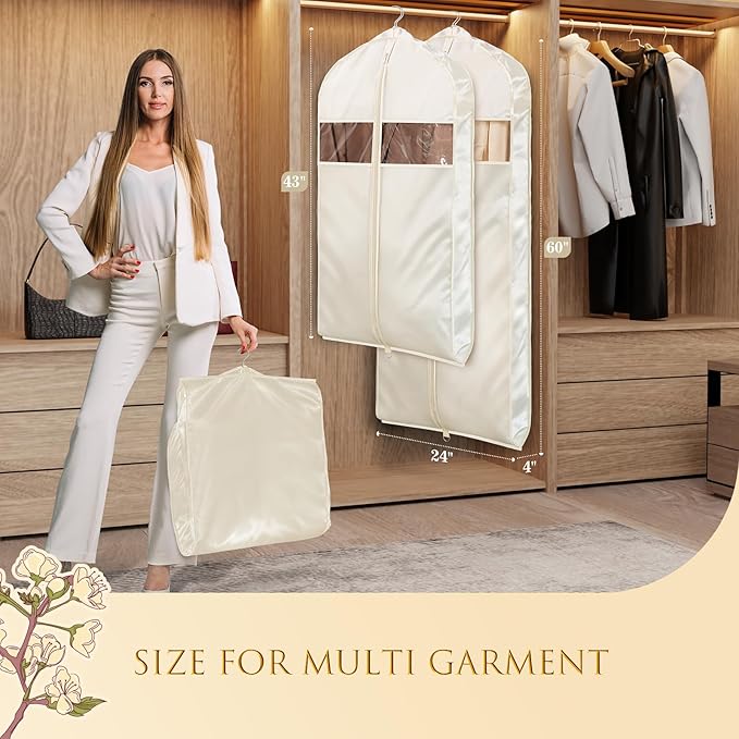 Univivi Super Soft Satin Garment Bags - Image 6
