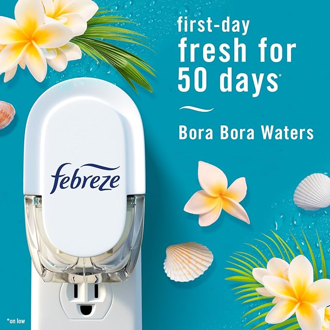 Febreze Odor-Fighting Fade Defy PLUG Air Freshener Refill, Bora Bora, .87 fl. - Image 4