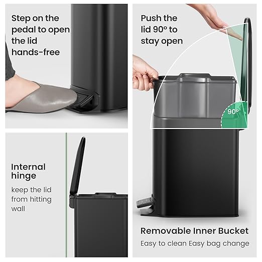 Cesun Small Bathroom Trash Can - Image 5