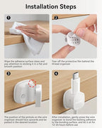 6-Pack Magnetic Cable Clips, Rocoren Smooth Adjustable Adhesive Cord Organizer - Image 6