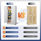 Yizosh Metal Garage Storage Cabinet with Locking Doors and Adjustable Shelves,- 75" Rolling Steel Tool Cabinet for Home Office,Garage,Warehouse - Image 6