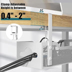 Under Desk Cable Management Tray 32'', Cable Management Under Desk No Drill - Image 3