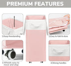Goodpick Laundry Basket with Wheels 2-Pack, 75L Tall Clothes Hamper, Large - Image 2