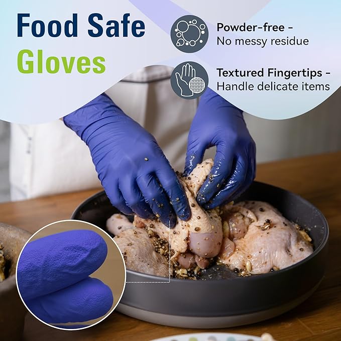 Disposable Nitrile Gloves, Food Safe, Latex-Free Powder-Free, Kitchen Rubber - Image 4