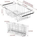 Small Dish Drainer Rack in Sink Adjustable, Expandable Stainless Steel Metal - Image 2
