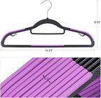 Pack of 30 Coat Hangers, Space-Saving Plastic Clothes Hangers, 0.2 Inches Slim - Image 2