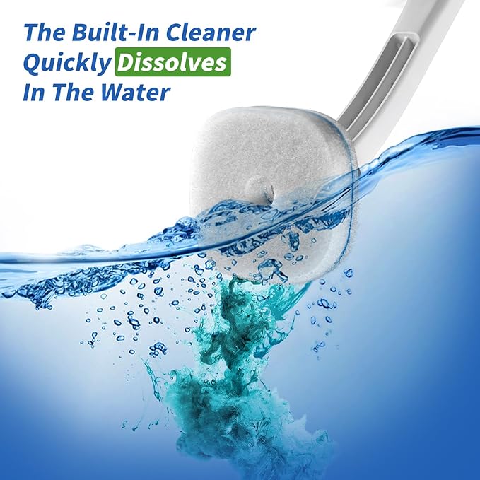 oshang Disposable Toilet Brush 2 Pack- Toilet Bowl Cleaner, Toilet Cleaning - Image 3