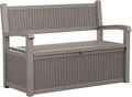 DRATO 75 Gallon Storage Bench Deck Box Outdoor Indoor,Lockable Durable All-Weather Seating with Hidden Storage,Deck Storage for Garden, Pool, Patio,Gray by DRATOprovidesawarmandcozy