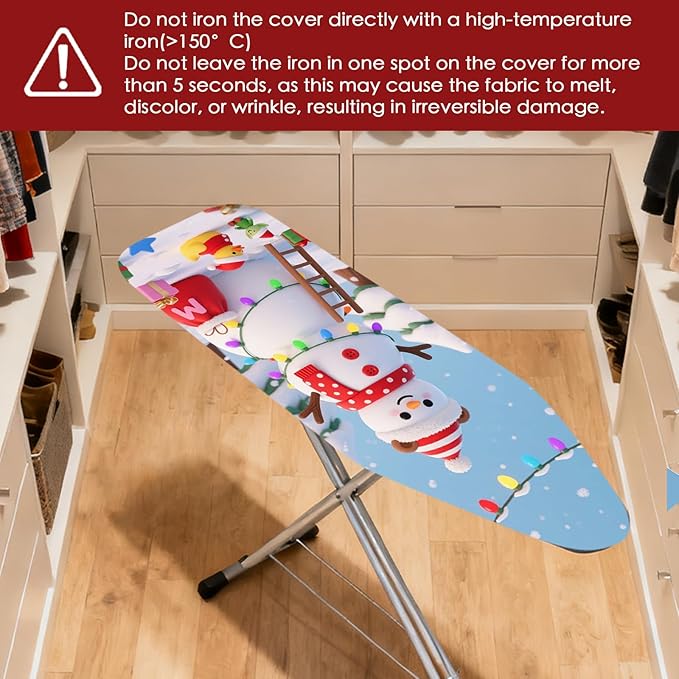 Nuxovilar Ironing Board Cover Winter Snowman Pattern Polyester 15x54 Inches - Image 4