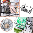 3 Pack Wire Baskets, Wall Grid Panel Hanging Wire Basket, Wall Storage and - Image 5