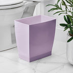 iDesign Small Plastic Bathroom Trash Can, Slim Rectangle Garbage Bin - Image 3