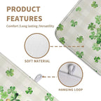 St Patricks Day Shamrock Dish Drying Mat Green Spring Kitchen Dishes Drying Pad - Image 2