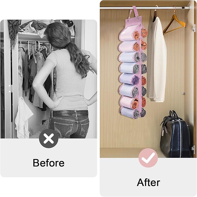 Legging Organizer Storage, T Shirt Organizer, Foldable Hanging Closet Organizer - Image 4