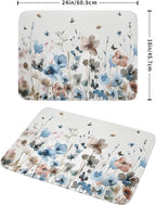 Giwawa Watercolor Floral Dish Drying Mat, Spring Summer Wildflower Microfiber - Image 2