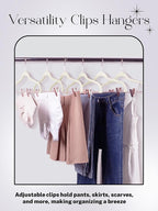 HOUSE DAY Velvet Skirt Hangers 24 Pack, Non Slip Pants Hangers - Image 5