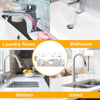 2 Pack Butterfly Floral Sink Splash Guard Faucet Mat Rose Lily Tulip Peony - Image 7