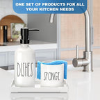 Dish Soap Dispenser for Kitchen, Ceramic Dish Soap Dispenser - Image 7