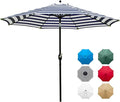 Sunnyglade 9' Patio Umbrella Outdoor Table Umbrella with 8 Sturdy Ribs (Blue and White) by Sunnyglade