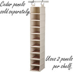 Household Essentials Hanging Shoe Organizer, 10 Wide Cubbies - Image 5