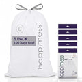 happimess 13.2 Gallon Drawstring Trash Bags, Heavy Duty LDPE Liners by Happimess