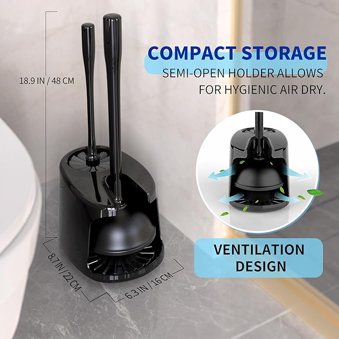 MR.SIGA Toilet Plunger and Bowl Brush - Image 3