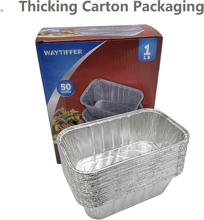 1Lb mini Loaf Pans Heavy Duty Disposable Aluminum Foil Bread Tins Standard Size - Image 5