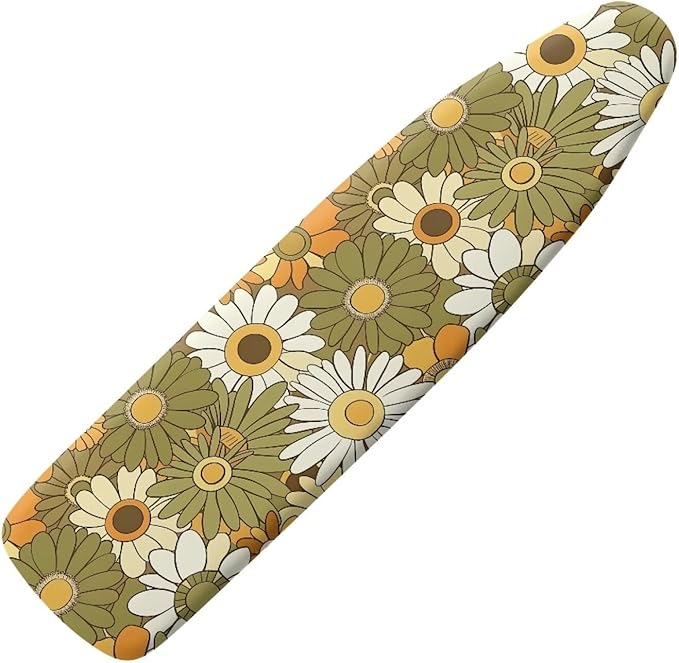 Hippie Flower Print Ironing Board Cover and Pad Thick Padding Standard Size by Oamsistay