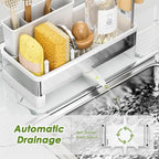 Ewaiira Stainless Steel Sink Caddy, Sponge Holder - Image 5