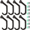 Dicunoy 8PCS Rustic Cast Iron Hooks, Wall Mounted Farmhouse Coat Hangers by Dicunoy