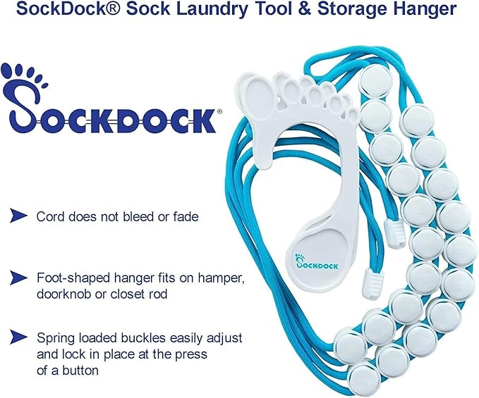 Sock Laundry Solution for Washing Drying & Storing Socks in Pairs, Clip & Hold - Image 8