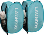 2Pack Collapsible Laundry Baskets Pop Up Laundry Hamper Mesh Storage Bins by Aplter
