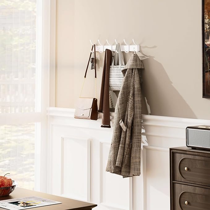 White Coat Rack Wall Mount - Image 2