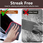 Lint Free Carbon Microfiber Cleaning Cloth Glass Window Polishing Streak Free - Image 5