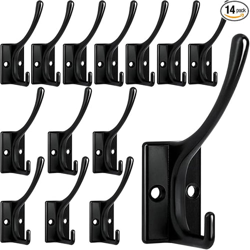 14 Pack Coat Hooks, Heavy Duty Coat Hooks Wall Mounted by Homanu