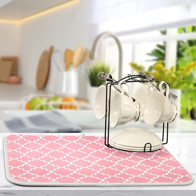 Super Absorbent Dish Drying Mat, Microfiber Fast-Drying Dish Mat, Kitchen Dish - Image 5