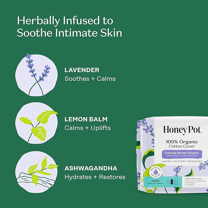 Honey Pot - Calming Herbal Super Sanitary Pads - Image 2