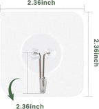 AROIC 58 Packs Adhesive Hooks for Hanging, Hook Heavy Duty Self Adhesive Wall - Image 7