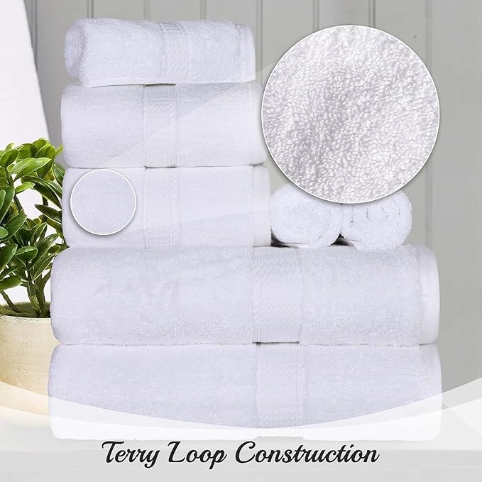 Superior Egyptian Cotton Pile Bath Towel Set of 4, Ultra Soft Luxury Towels - Image 7