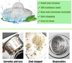10pcs Mesh Sink Strainer, 2.75" Top/1" Stainless Steel Slop Basket Filter Trap - Image 3