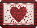 Giwawa Love Heart Dish Drying Mat 18x24 inch Valentines Day Red Rose Flowers by Giwawa