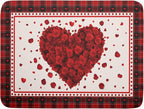 Giwawa Love Heart Dish Drying Mat 18x24 inch Valentines Day Red Rose Flowers by Giwawa